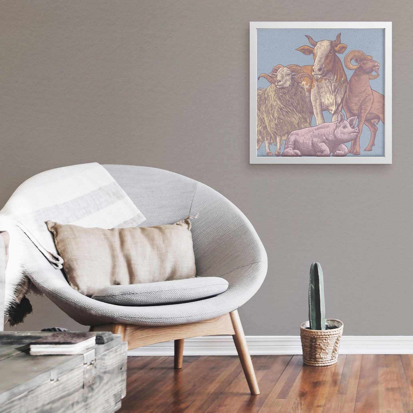 Ancestral living framed canvas