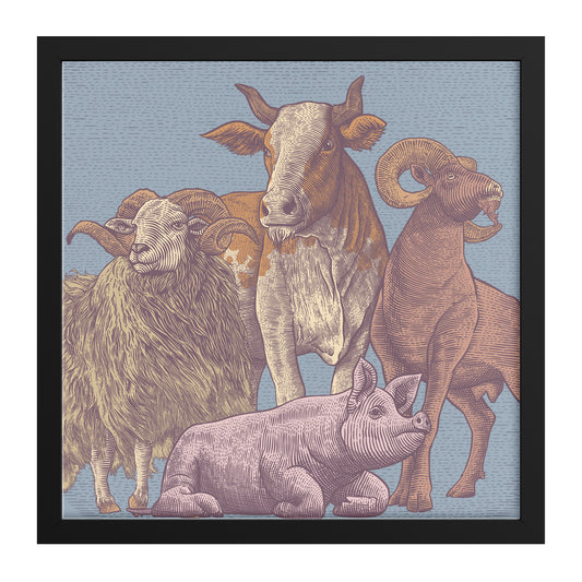 Ancestral living framed canvas