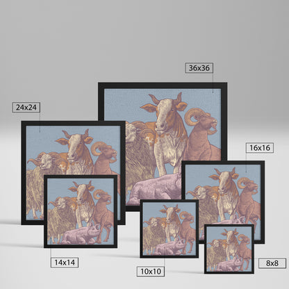 Ancestral living framed canvas