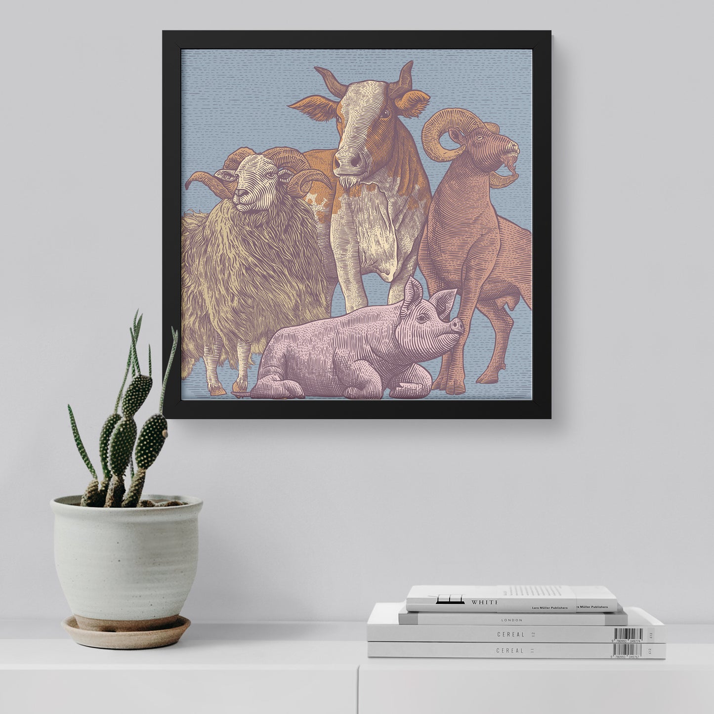 Ancestral living framed canvas