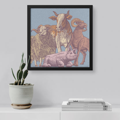 Ancestral living framed canvas