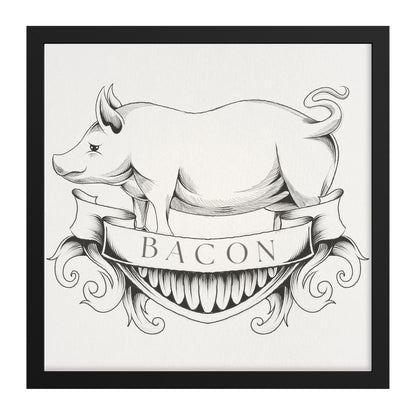 Bacon framed canvas