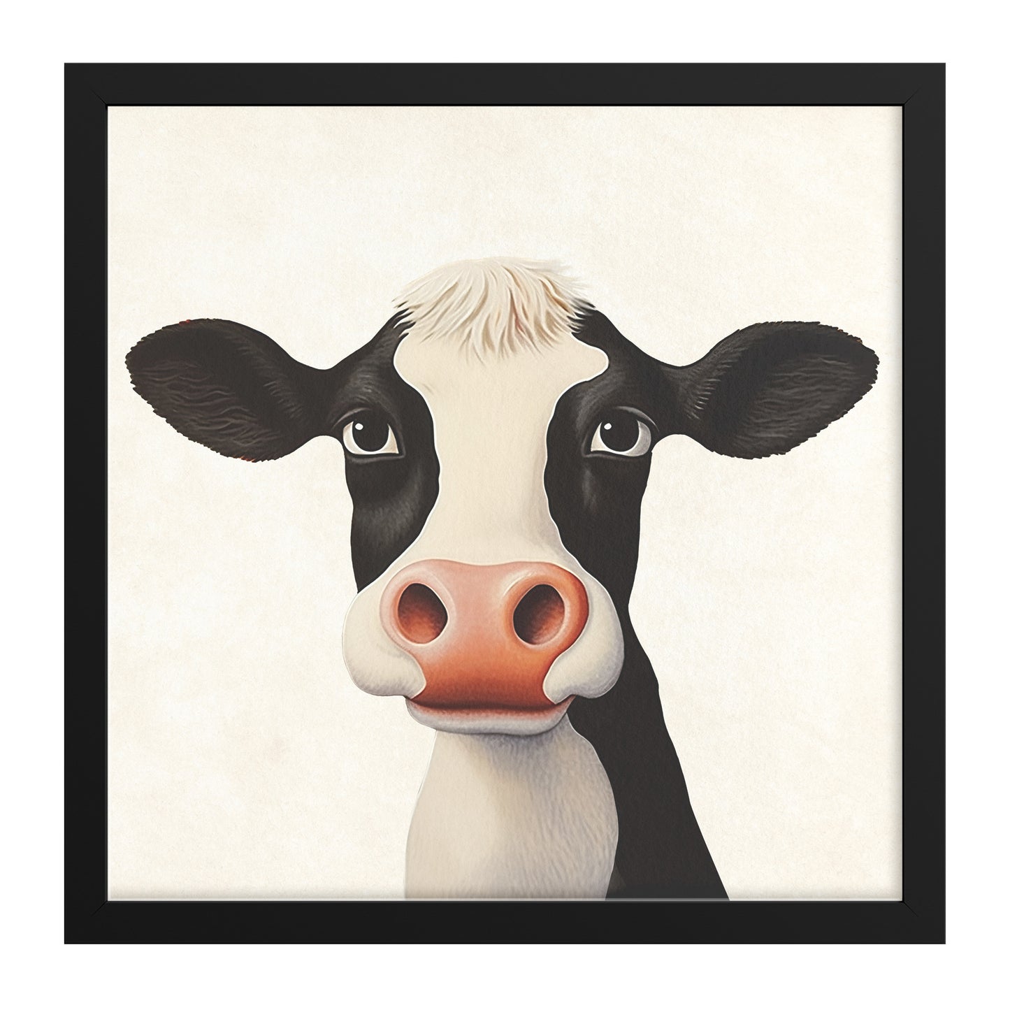 Moo framed canvas