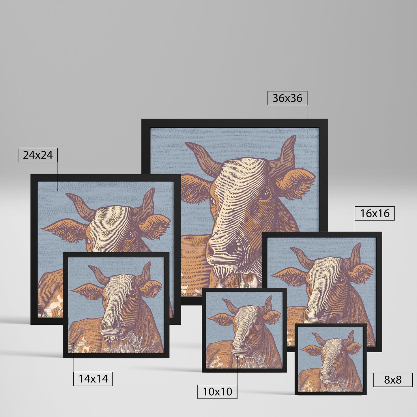 Grass fed grass finished panda massaged framed canvas