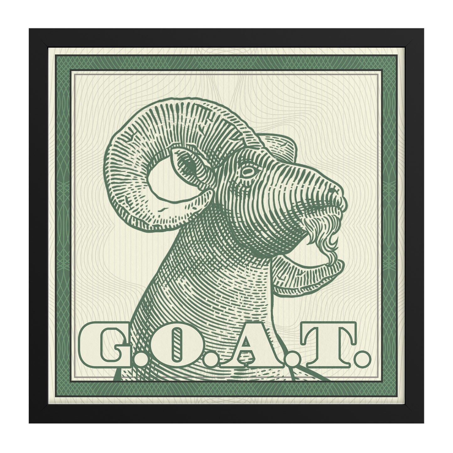 G.O.A.T. framed canvas