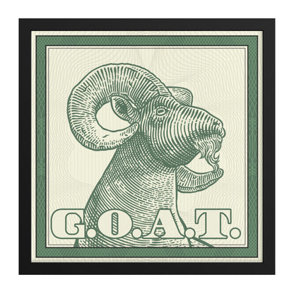 G.O.A.T. framed canvas