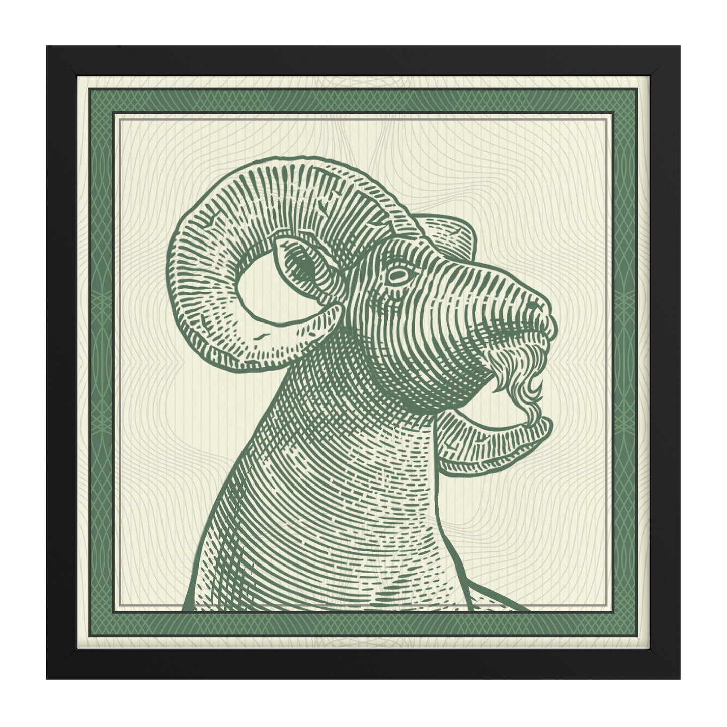 Goat framed canvas