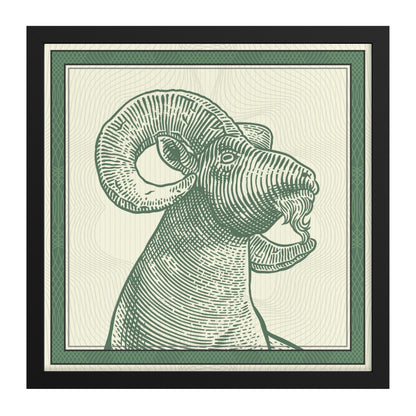 Goat framed canvas
