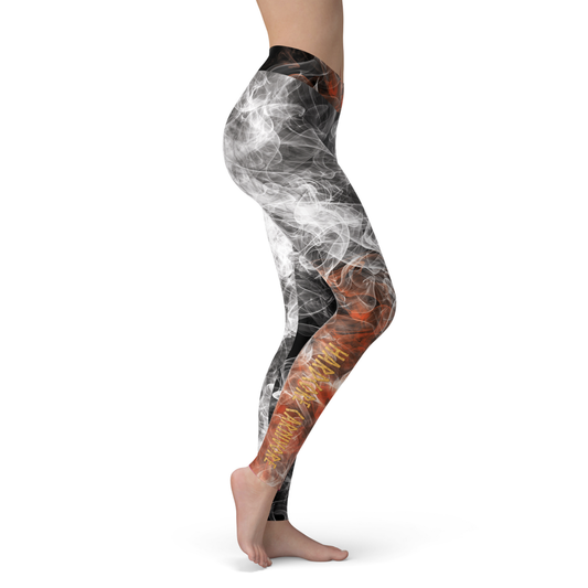 Hardcore carnivore leggings on red